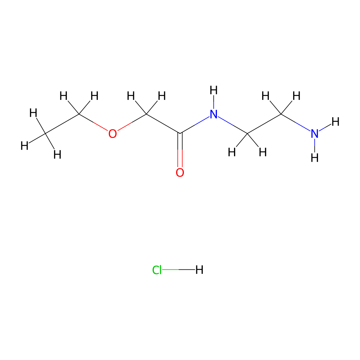 N-(2-aminoethyl)-2-ethoxyacetamide hydrochloride molecular structure, CAS 2287334-64-7