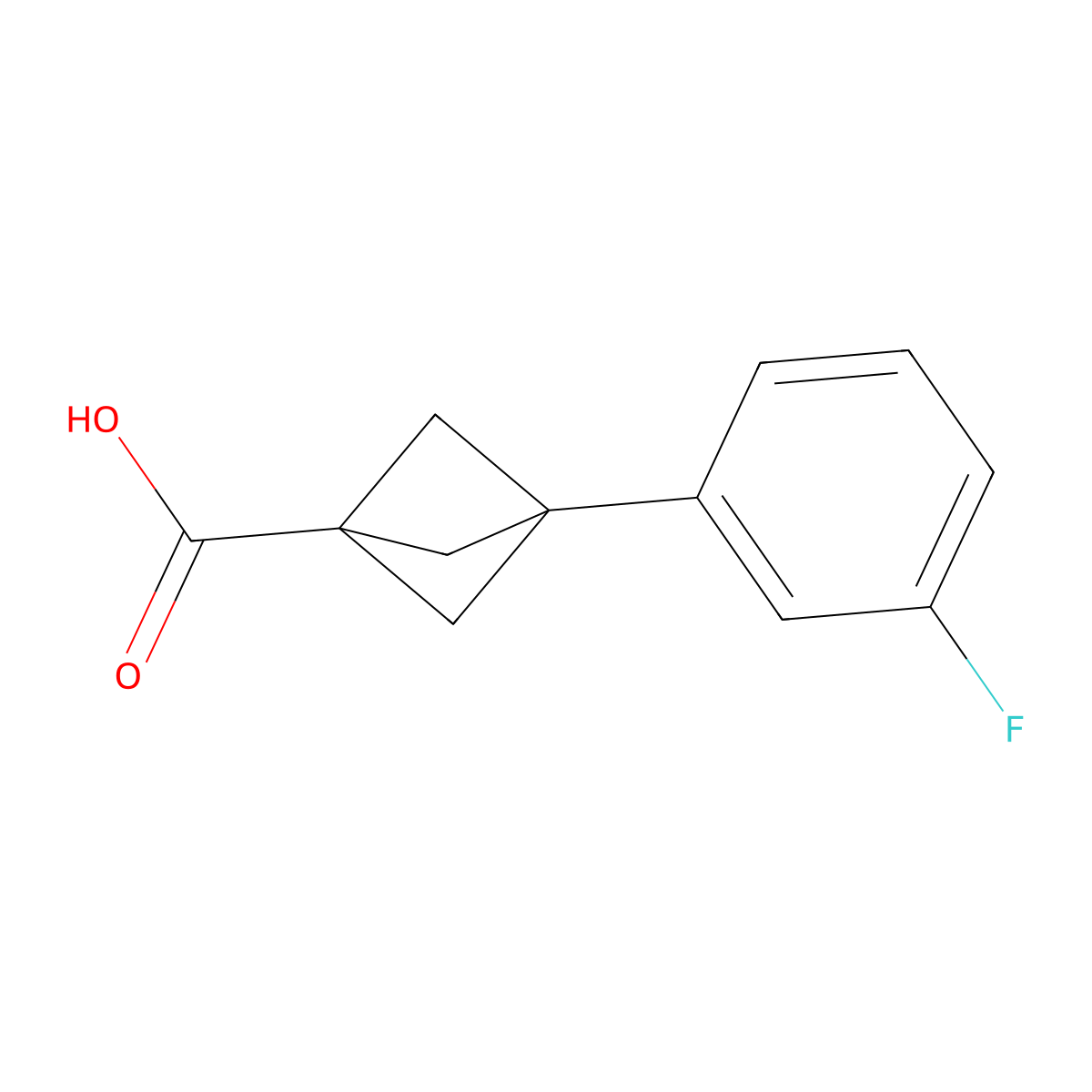 3-(3-Fluorophenyl)bicyclo[1.1.1]pentane-1-carboxylic acid molecular structure, CAS 2287334-70-5