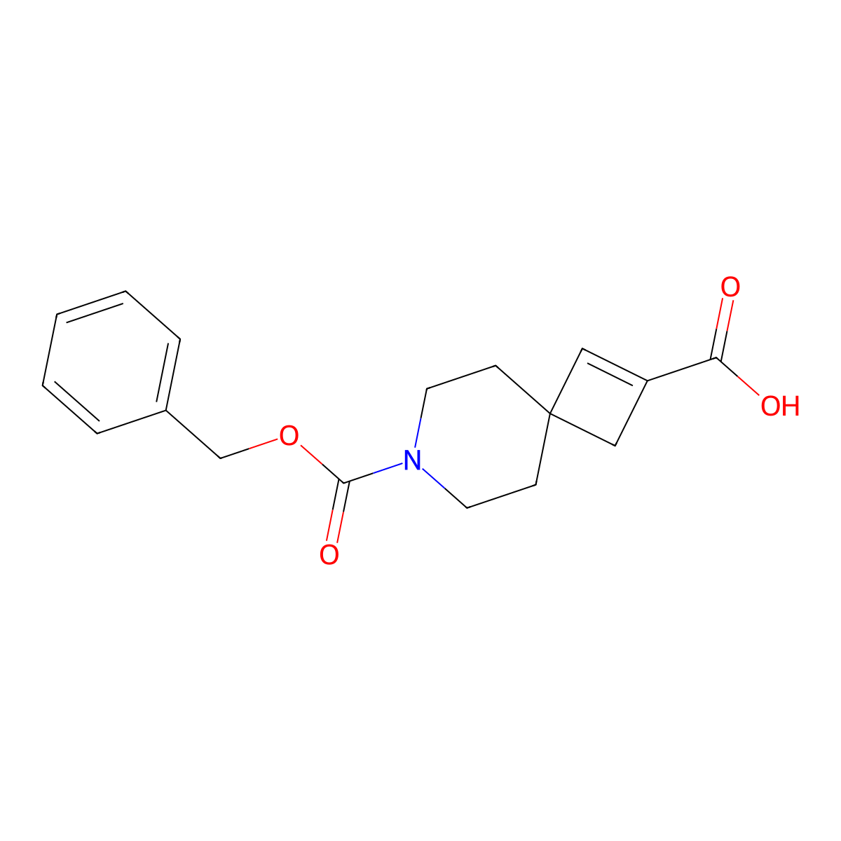 7-[(Benzyloxy)carbonyl]-7-azaspiro[3.5]non-1-ene-2-carboxylic acid molecular structure, CAS 2287334-93-2