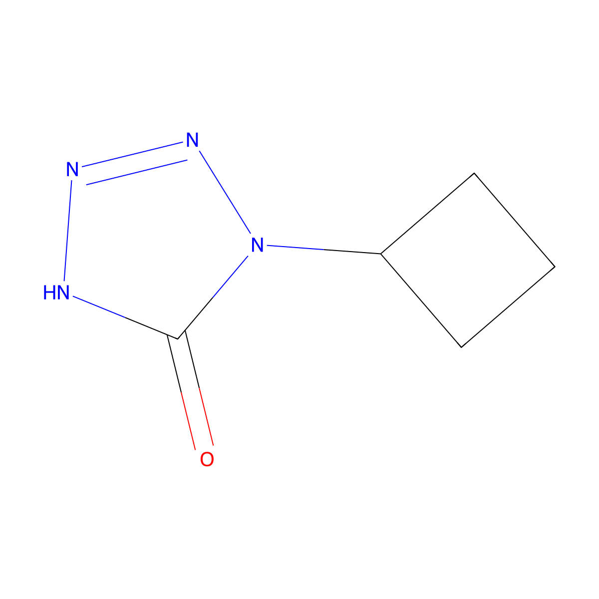 1-cyclobutyl-4,5-dihydro-1H-1,2,3,4-tetrazol-5-one molecular structure, CAS 2287335-00-4
