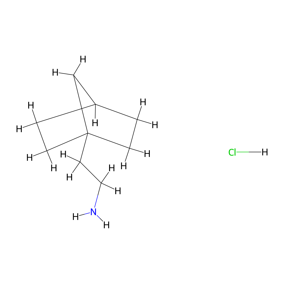 2-(1-Bicyclo[2.2.1]heptanyl)ethanamine;hydrochloride molecular structure, CAS 2287335-01-5