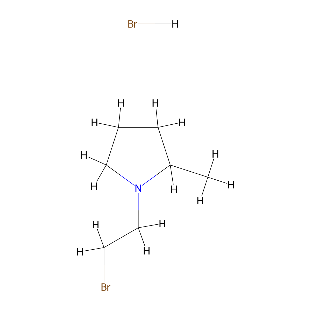 1-(2-Bromoethyl)-2-methylpyrrolidine hydrobromide molecular structure, CAS 2287335-34-4