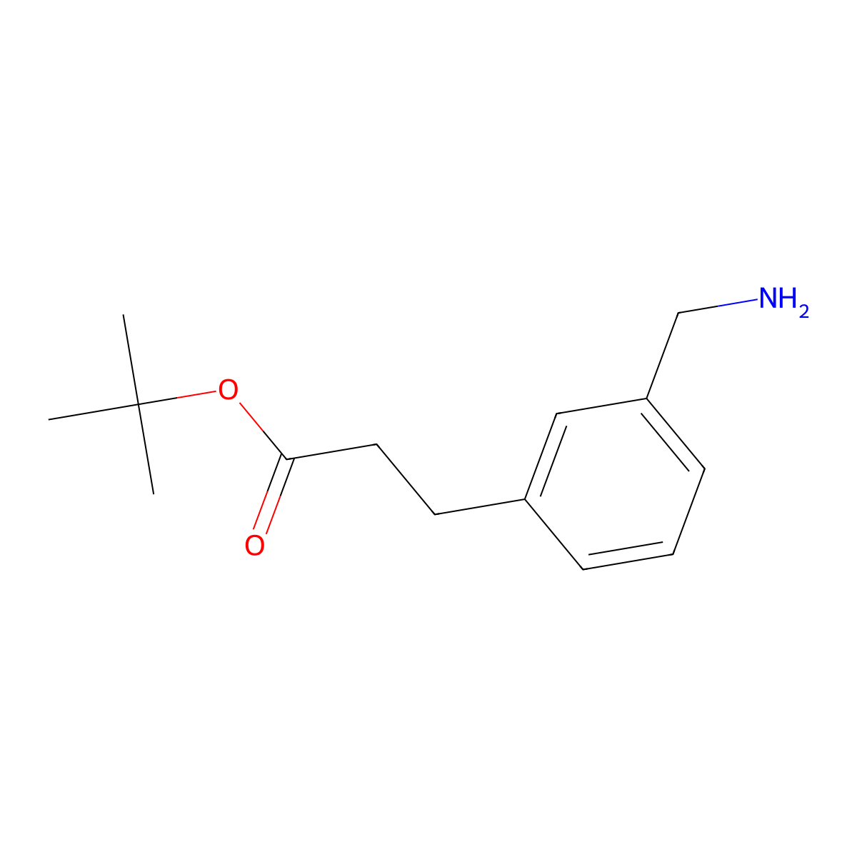 Tert-butyl 3-[3-(aminomethyl)phenyl]propanoate molecular structure, CAS 2287335-51-5