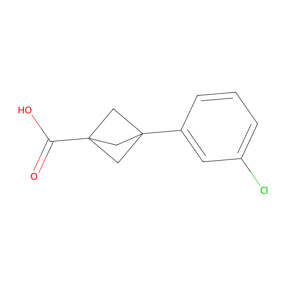 3-(3-Chlorophenyl)bicyclo[1.1.1]pentane-1-carboxylic acid molecular structure, CAS 2287339-78-8