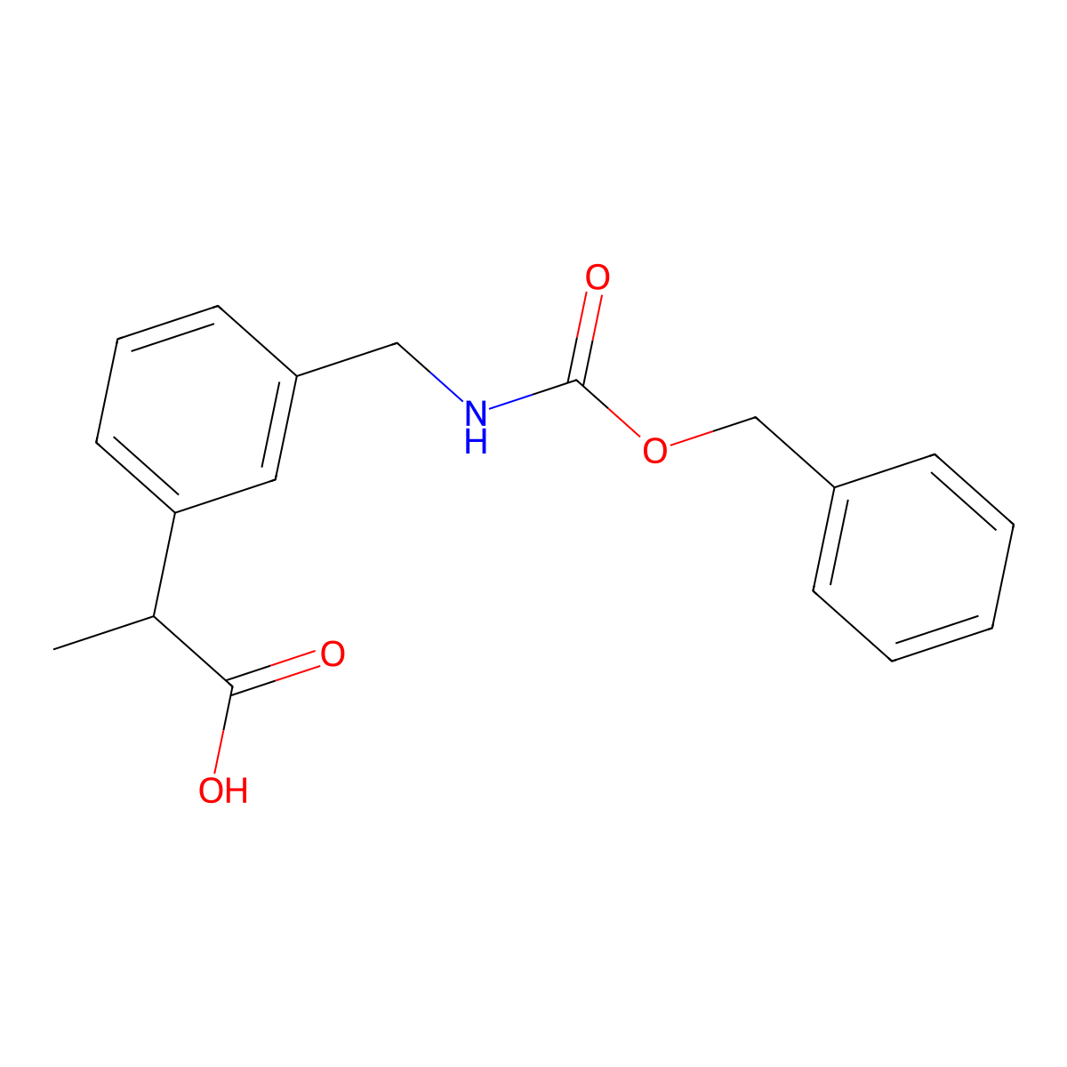 2-[3-({[(Benzyloxy)carbonyl]amino}methyl)phenyl]propanoic acid molecular structure, CAS 2287339-82-4