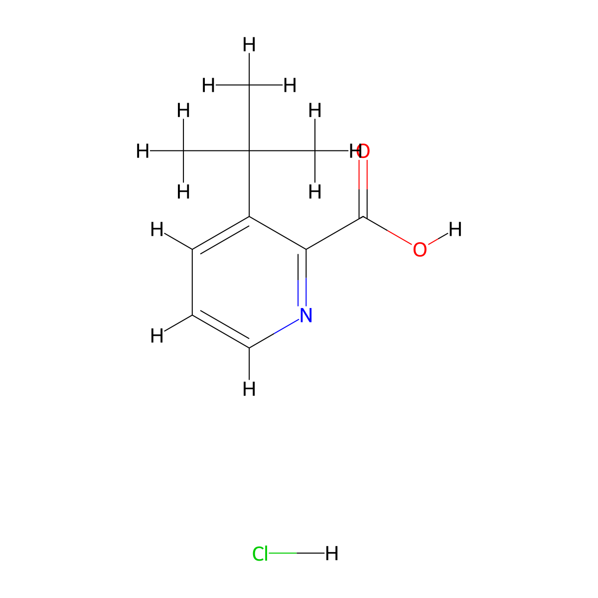 3-Tert-butylpyridine-2-carboxylicacidhydrochloride molecular structure, CAS 2287340-23-0