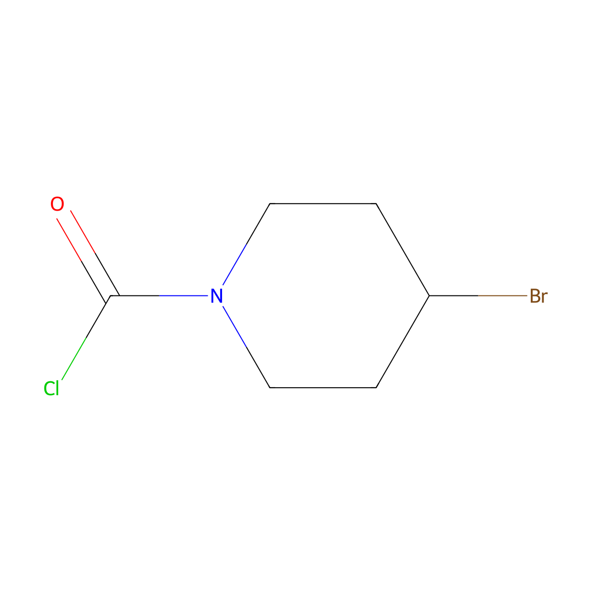 4-Bromopiperidine-1-carbonyl chloride molecular structure, CAS 2287340-59-2