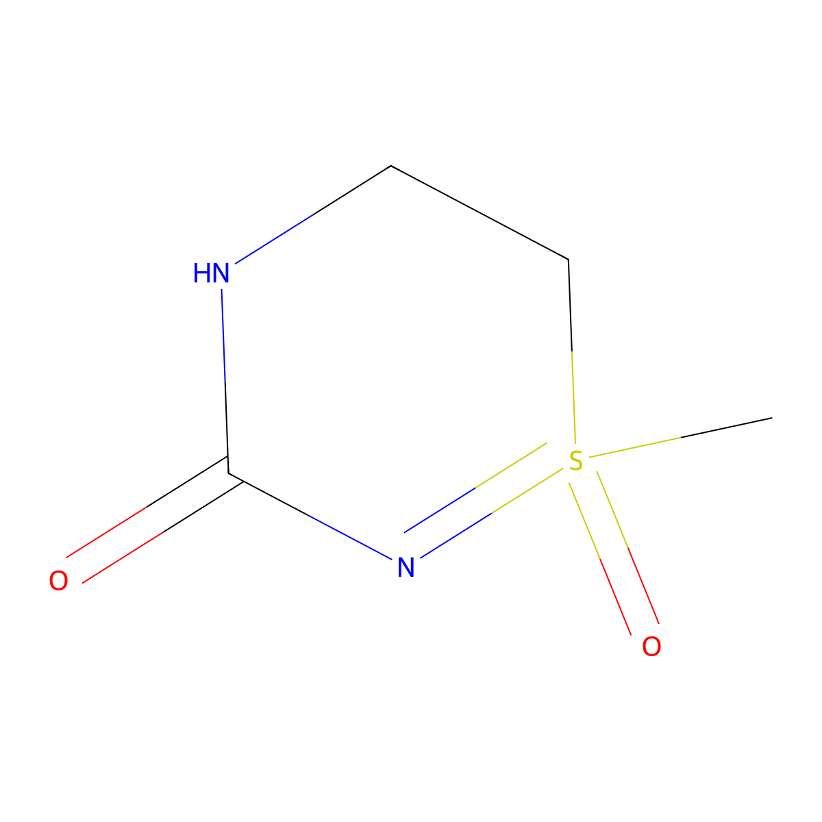 1-Methyl-3,4,5,6-tetrahydro-1lambda6,2,4-thiadiazine-1,3-dione molecular structure, CAS 2287341-07-3