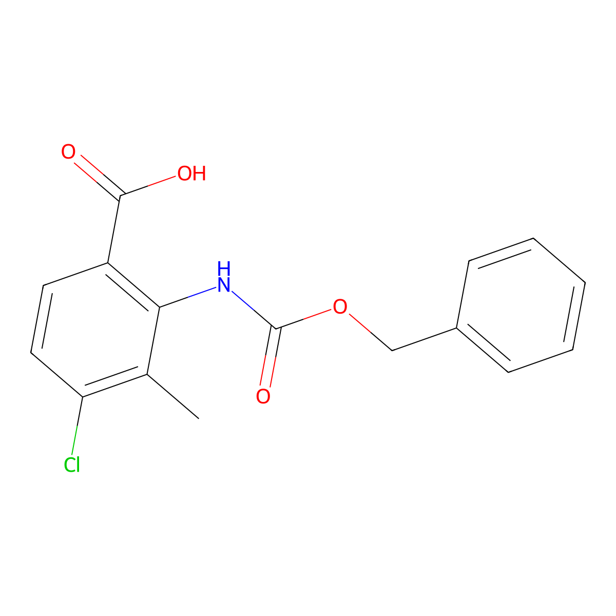 2-{[(Benzyloxy)carbonyl]amino}-4-chloro-3-methylbenzoic acid molecular structure, CAS 2287341-59-5