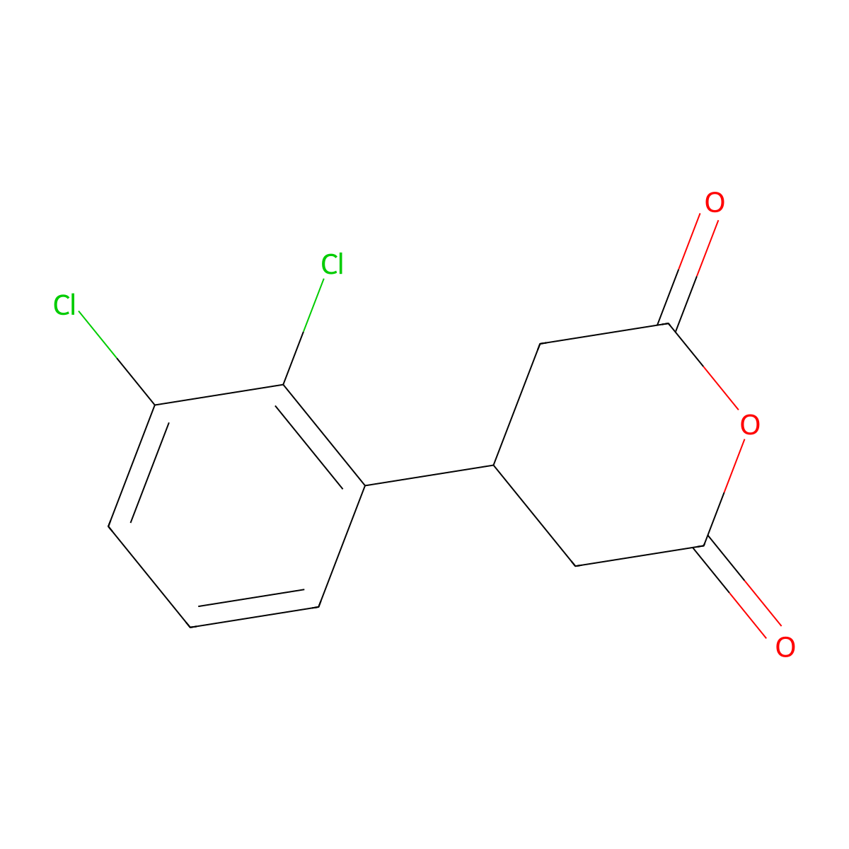 4-(2,3-Dichlorophenyl)oxane-2,6-dione molecular structure, CAS 2287341-92-6