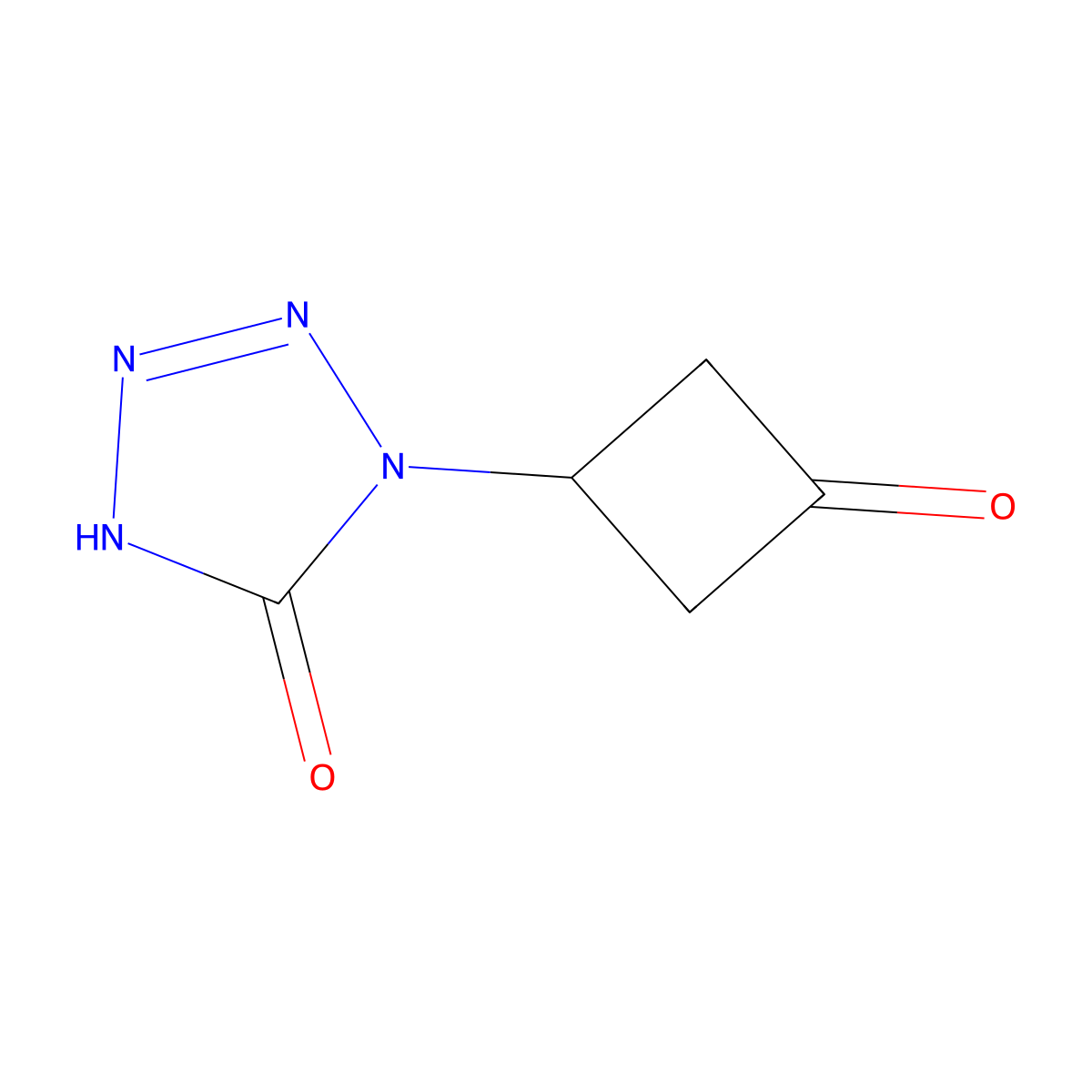 1-(3-oxocyclobutyl)-4,5-dihydro-1H-1,2,3,4-tetrazol-5-one molecular structure, CAS 2287342-55-4