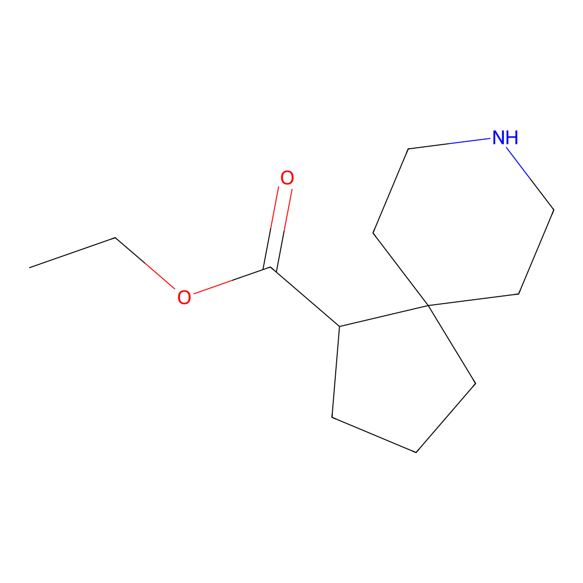 Ethyl 8-azaspiro[4.5]decane-1-carboxylate molecular structure, CAS 2287342-73-6