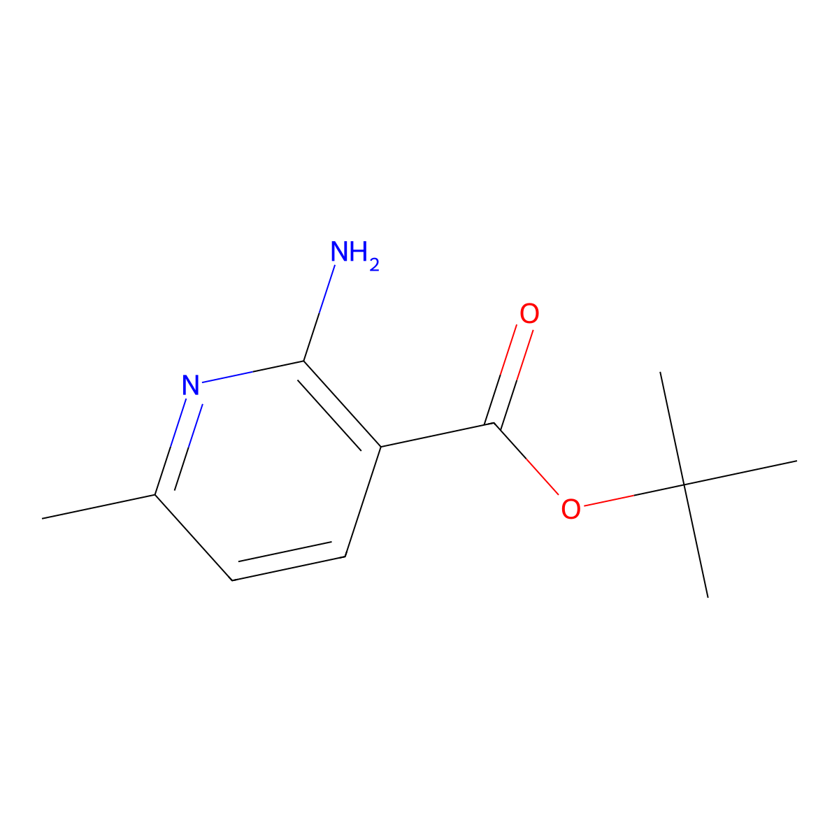 Tert-butyl 2-amino-6-methylpyridine-3-carboxylate molecular structure, CAS 2287342-82-7