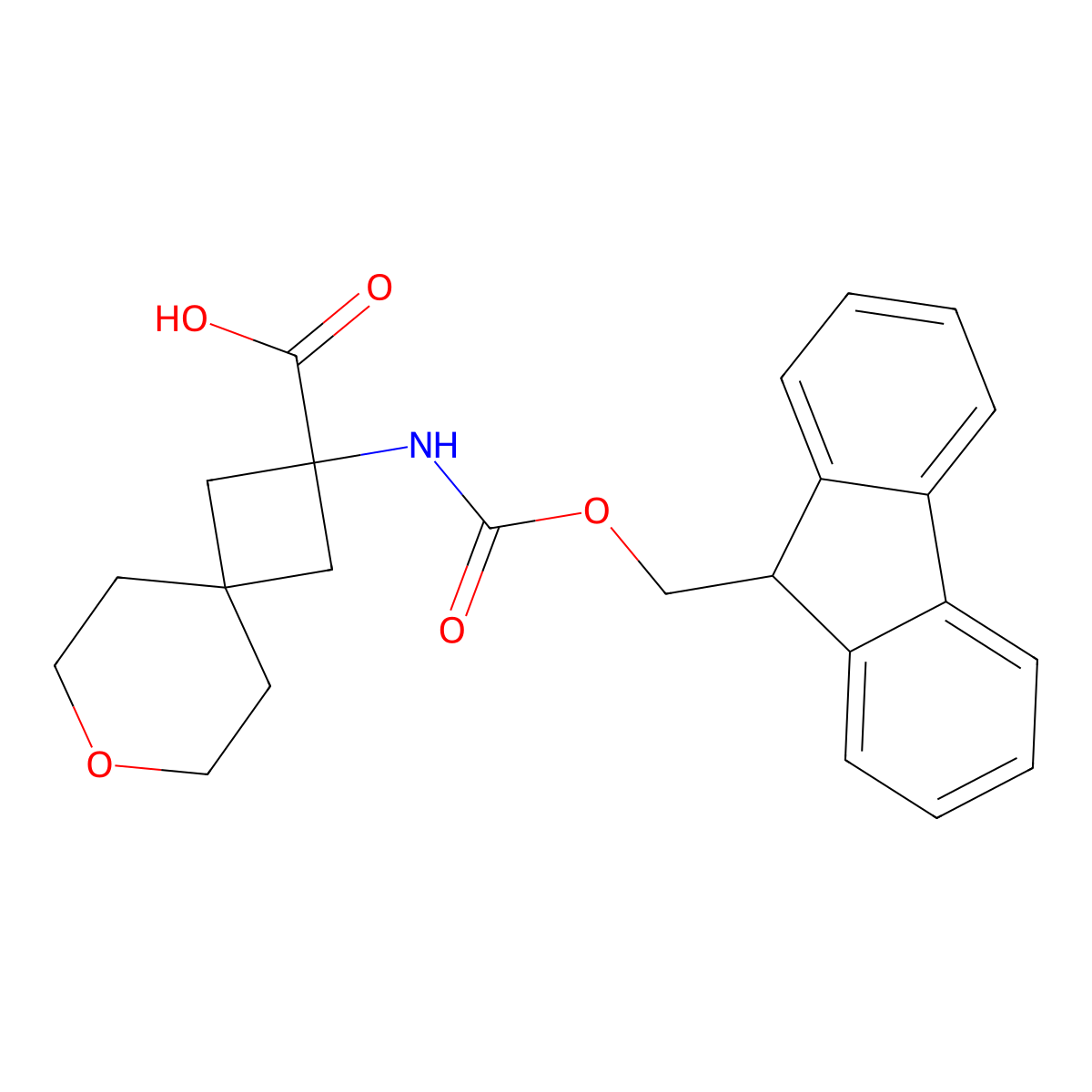 2-({[(9H-fluoren-9-yl)methoxy]carbonyl}amino)-7-oxaspiro[3.5]nonane-2-carboxylic acid molecular structure, CAS 2287342-83-8