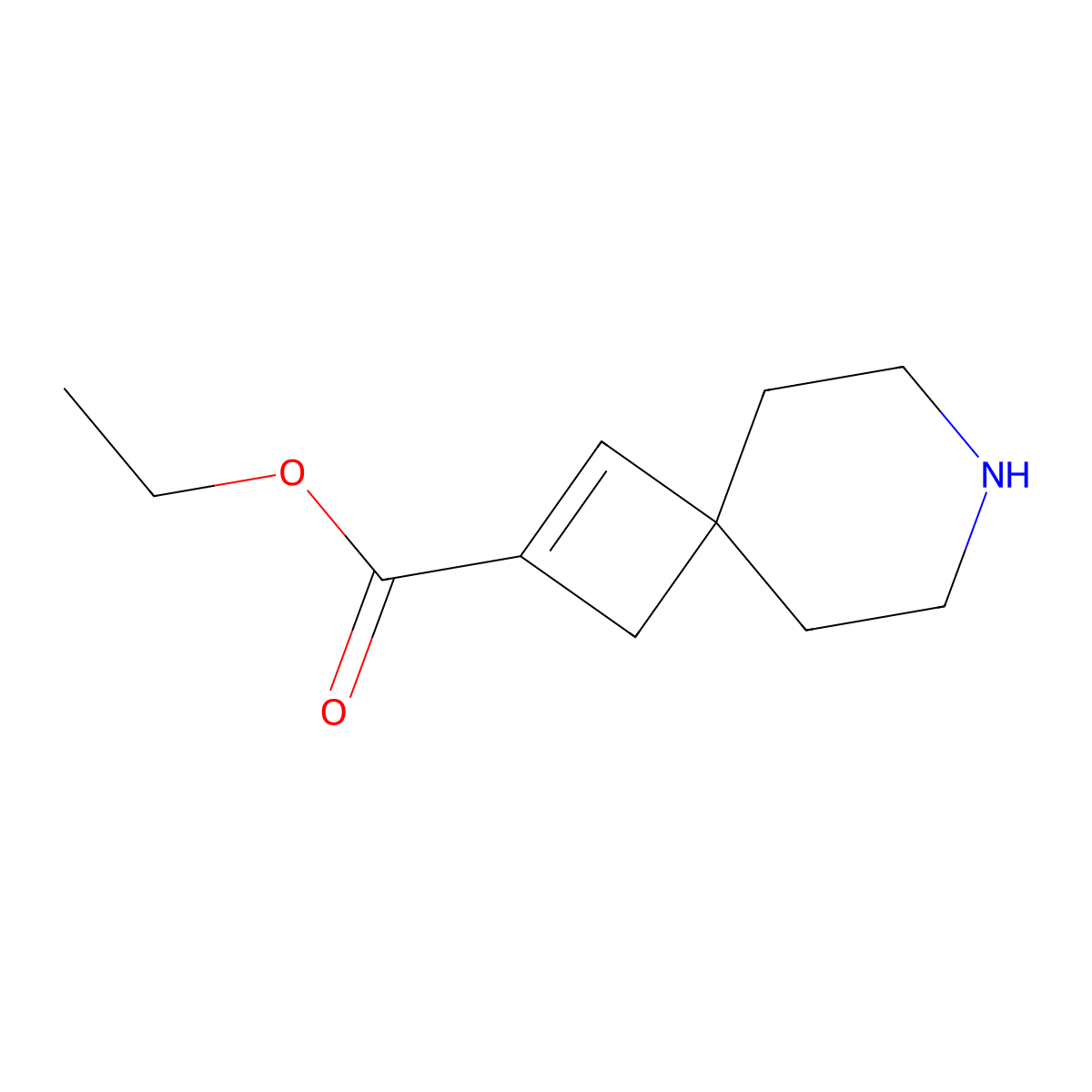 Ethyl 7-azaspiro[3.5]non-1-ene-2-carboxylate molecular structure, CAS 2287343-03-5