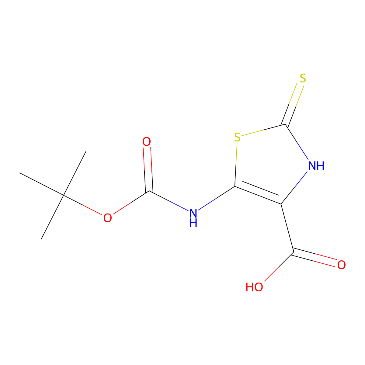 5-{[(Tert-butoxy)carbonyl]amino}-2-sulfanyl-1,3-thiazole-4-carboxylic acid molecular structure, CAS 2287343-46-6