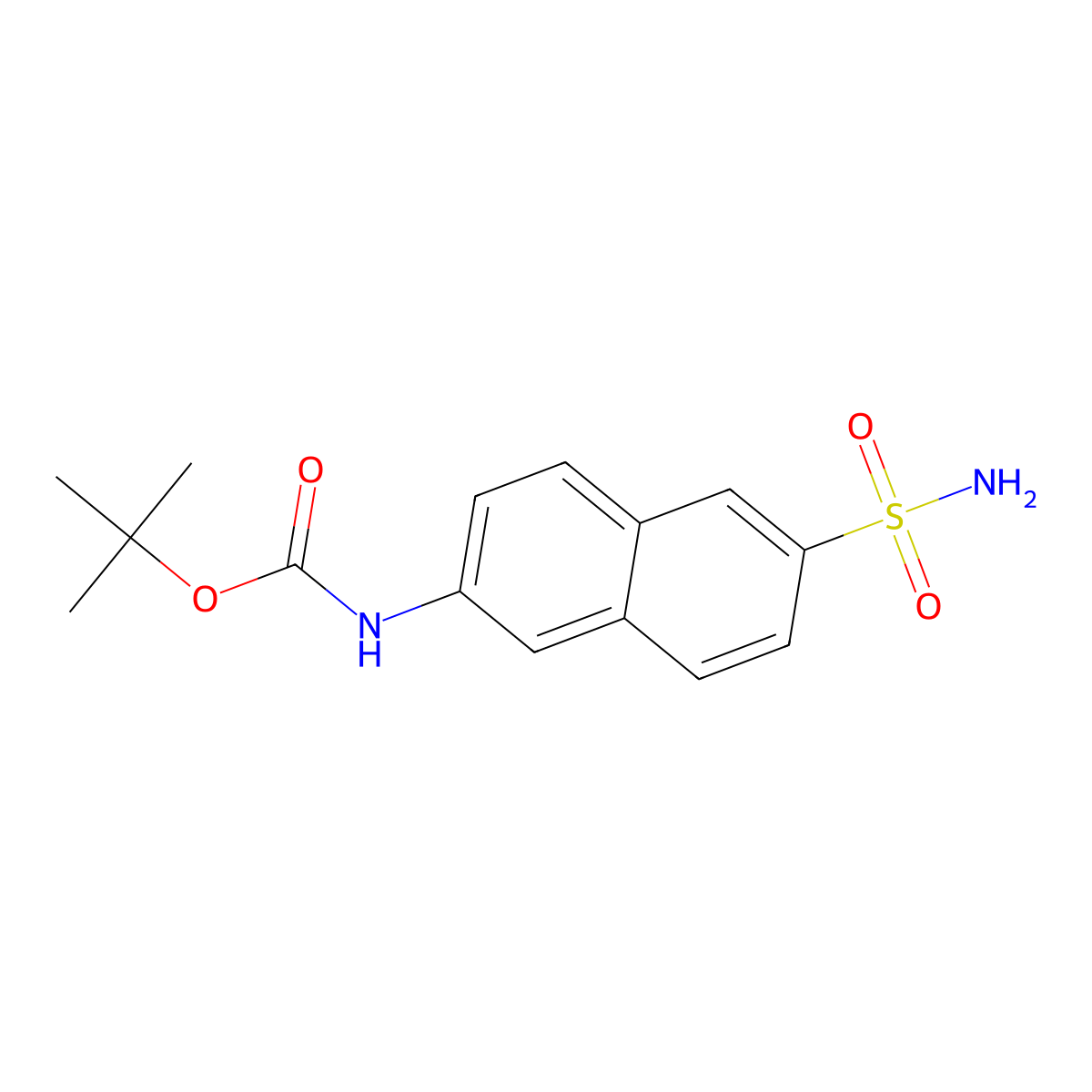 tert-butyl N-(6-sulfamoylnaphthalen-2-yl)carbamate molecular structure, CAS 2287344-14-1