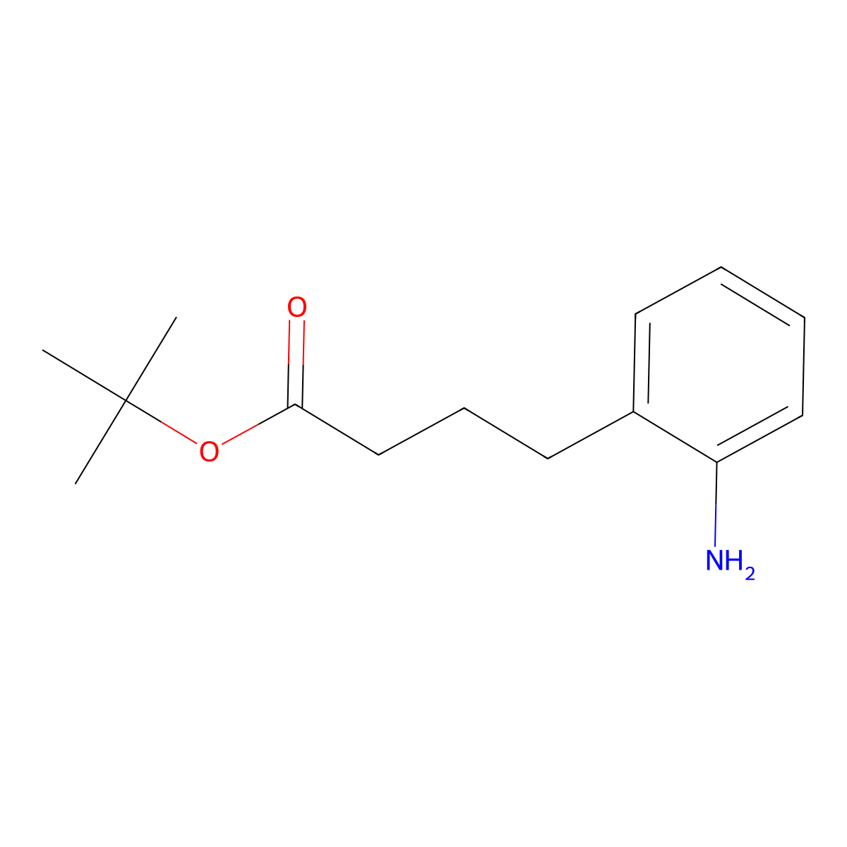 Tert-butyl 4-(2-aminophenyl)butanoate molecular structure, CAS 2287344-31-2