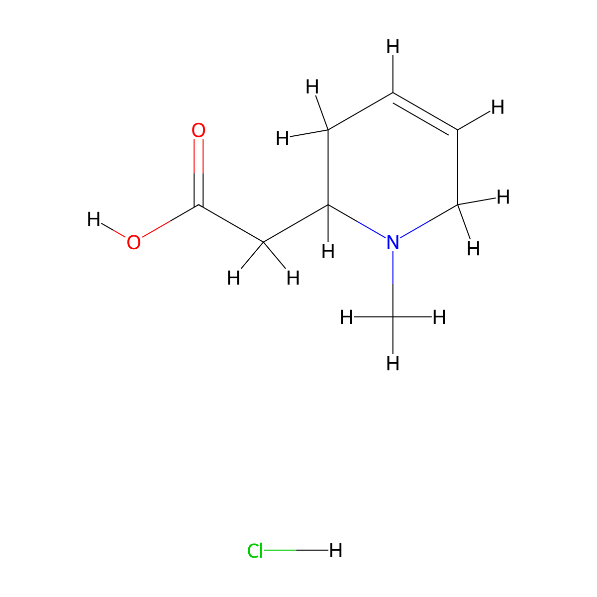 2-(1-Methyl-1,2,3,6-tetrahydropyridin-2-yl)acetic acid hydrochloride molecular structure, CAS 2287344-84-5