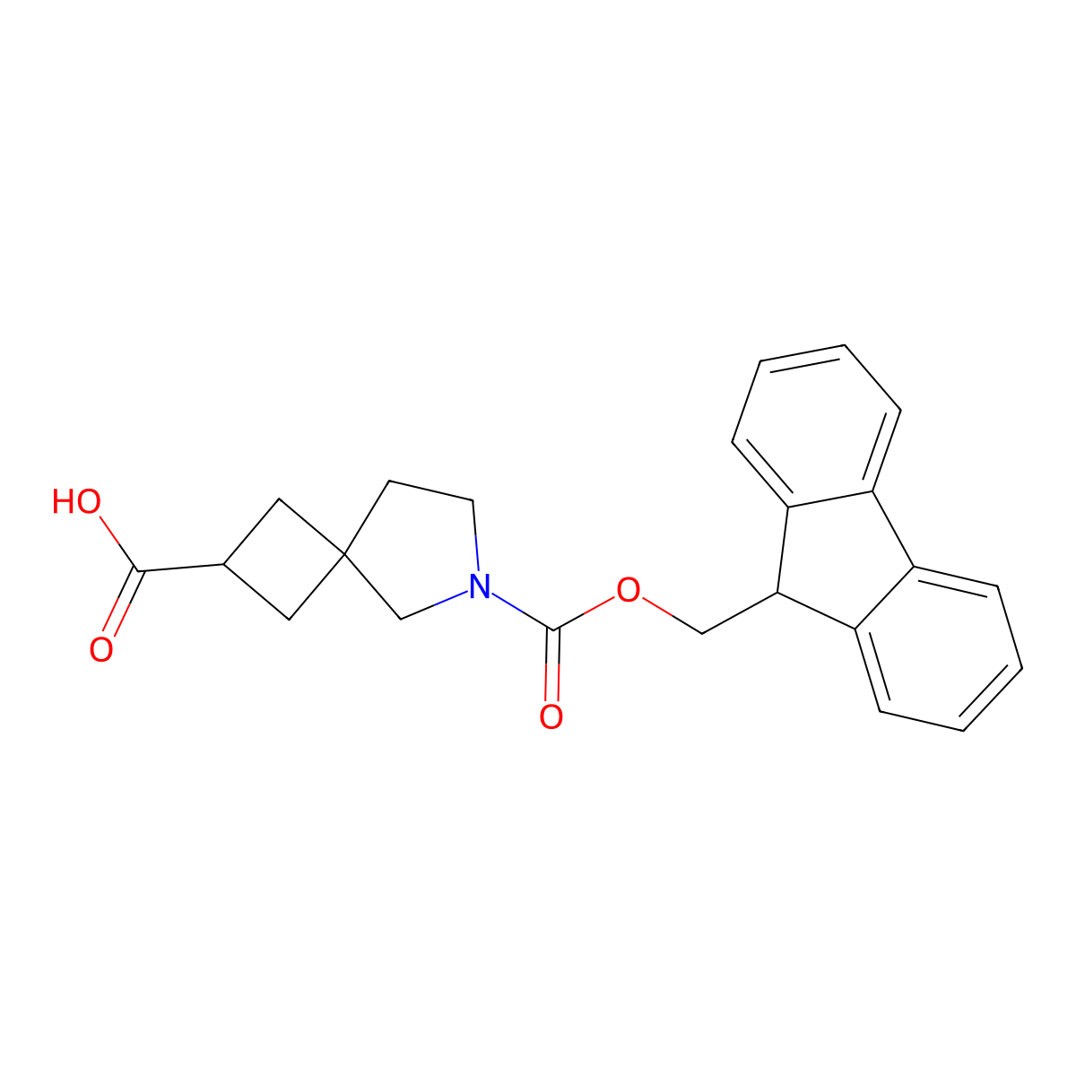 6-{[(9H-fluoren-9-yl)methoxy]carbonyl}-6-azaspiro[3.4]octane-2-carboxylic acid molecular structure, CAS 2287344-85-6