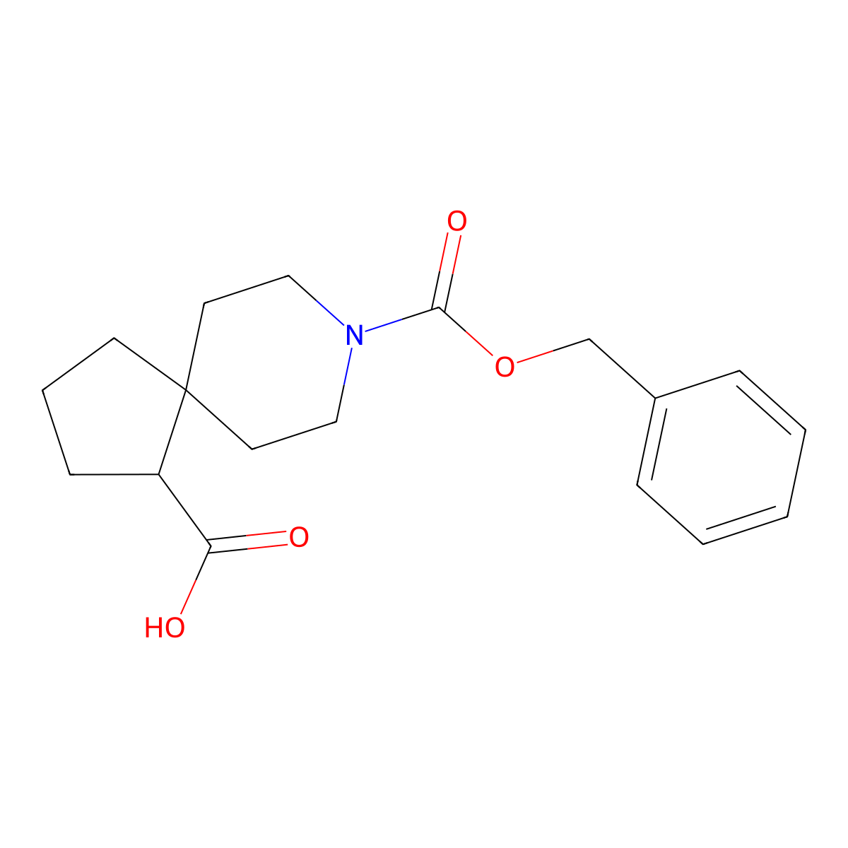 8-[(Benzyloxy)carbonyl]-8-azaspiro[4.5]decane-1-carboxylic acid molecular structure, CAS 2287345-02-0