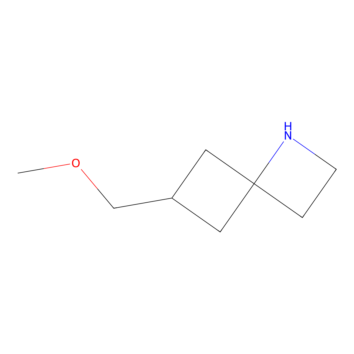 6-(Methoxymethyl)-1-azaspiro(3.3)heptane molecular structure, CAS 2287345-27-9