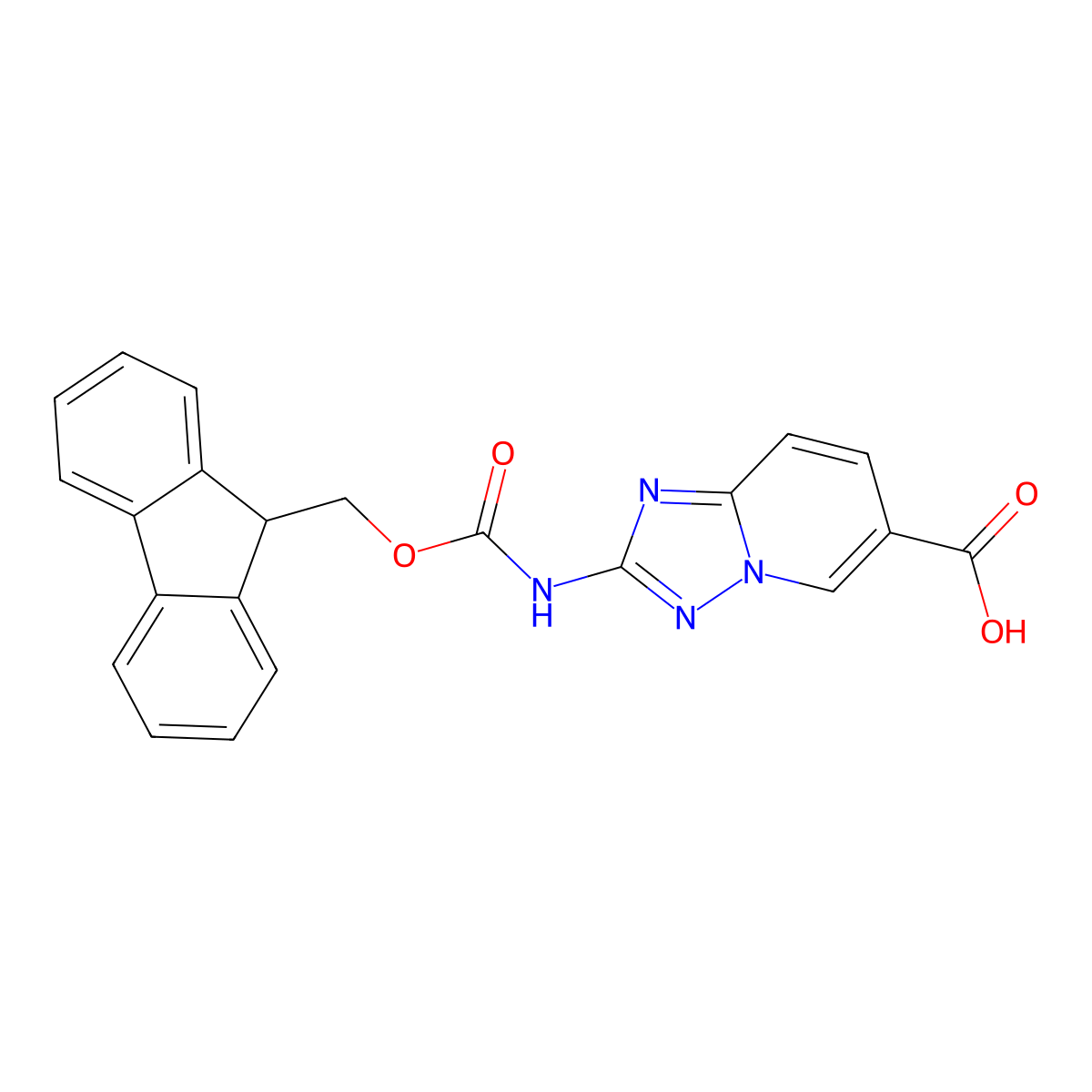 2-({[(9H-fluoren-9-yl)methoxy]carbonyl}amino)-[1,2,4]triazolo[1,5-a]pyridine-6-carboxylic acid molecular structure, CAS 2287345-31-5
