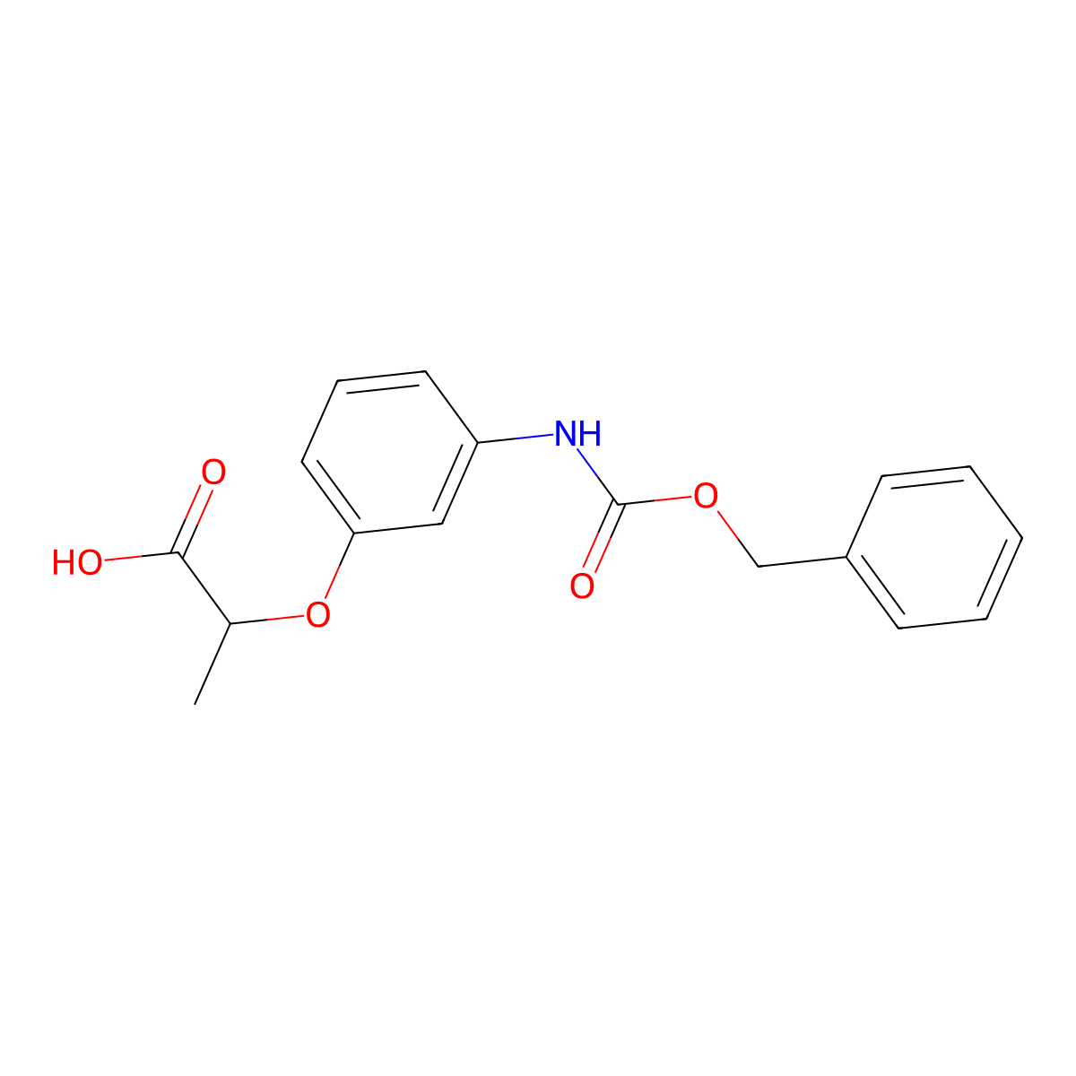 2-(3-{[(Benzyloxy)carbonyl]amino}phenoxy)propanoic acid molecular structure, CAS 2287345-36-0
