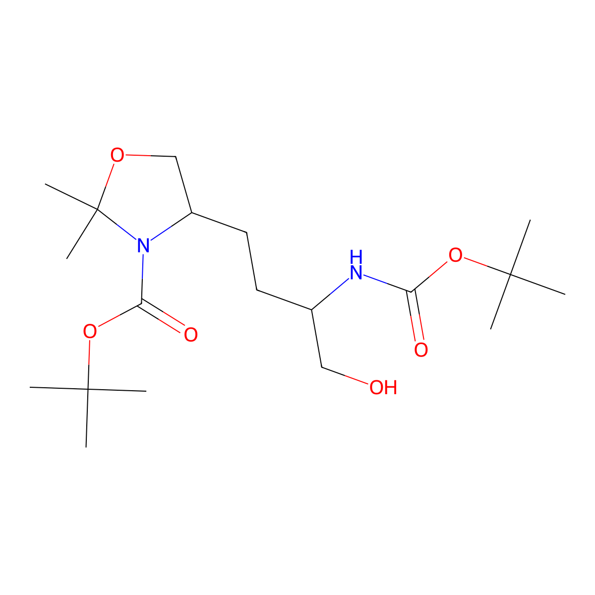 (S)-4-[(R)-3-Boc-2,2-dimethyl-4-oxazolidinyl]-2-(Boc-amino)-1-butanol molecular structure, CAS 2287346-96-5