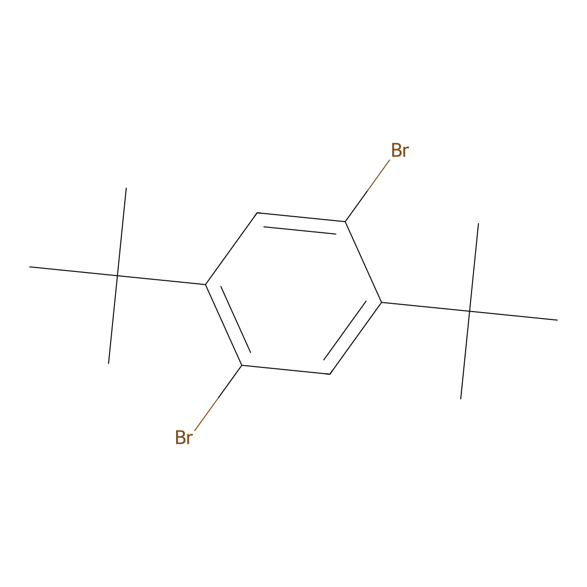1,4-Dibromo-2,5-ditert-butylbenzene molecular structure, CAS 22875-47-4