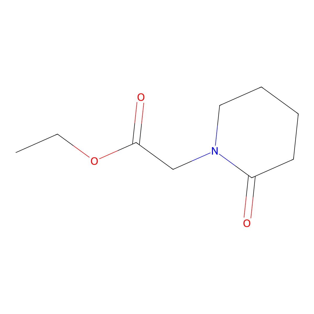 1-(Ethoxycarbonylmethyl)-2-piperidone molecular structure, CAS 22875-63-4