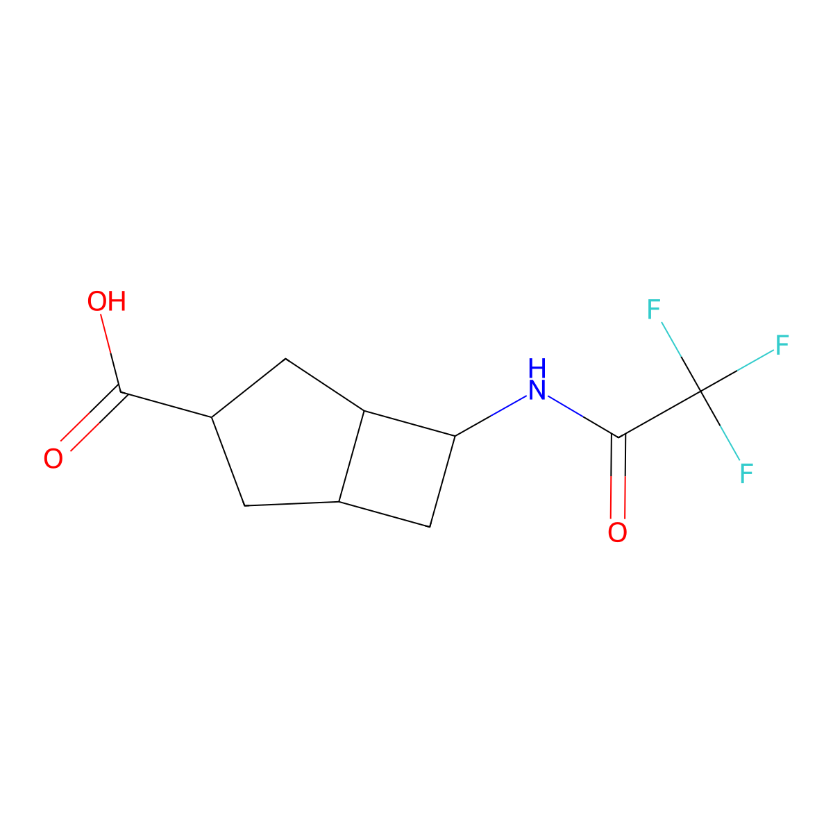 6-(Trifluoroacetamido)bicyclo[3.2.0]heptane-3-carboxylic acid molecular structure, CAS 2287522-91-0
