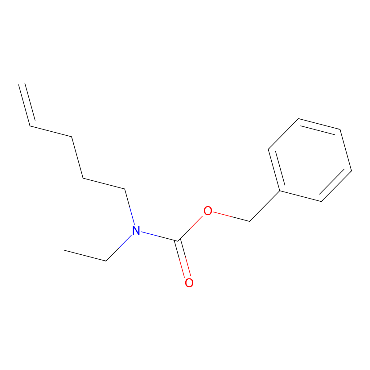 benzyl N-ethyl-N-(pent-4-en-1-yl)carbamate molecular structure, CAS 2287531-56-8