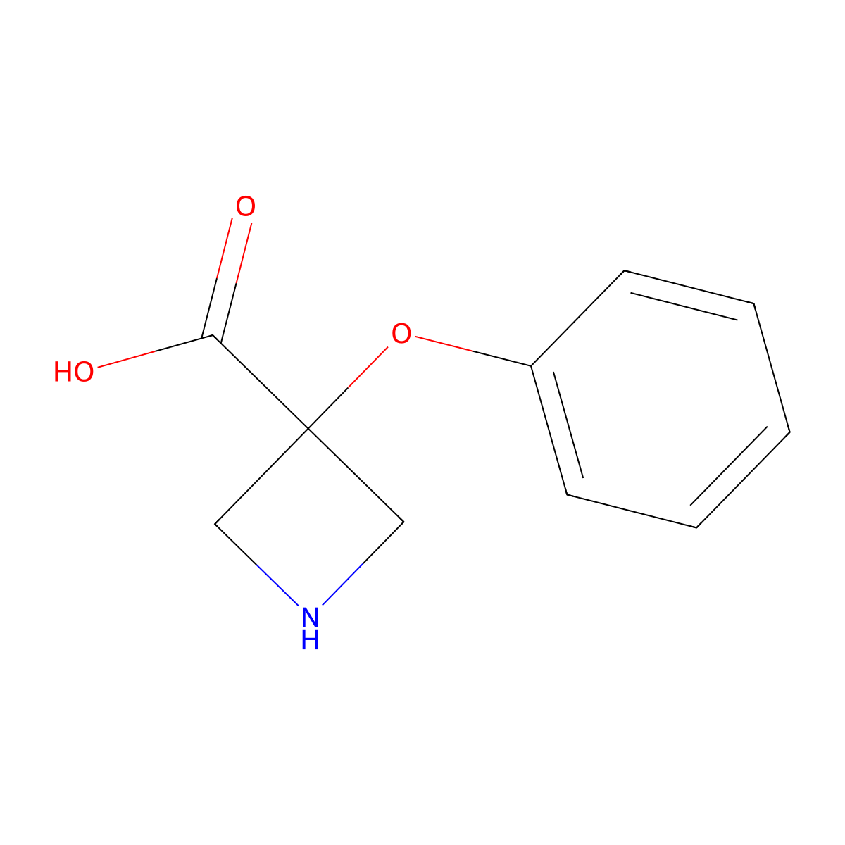 3-Phenoxyazetidine-3-carboxylic acid molecular structure, CAS 2287552-27-4