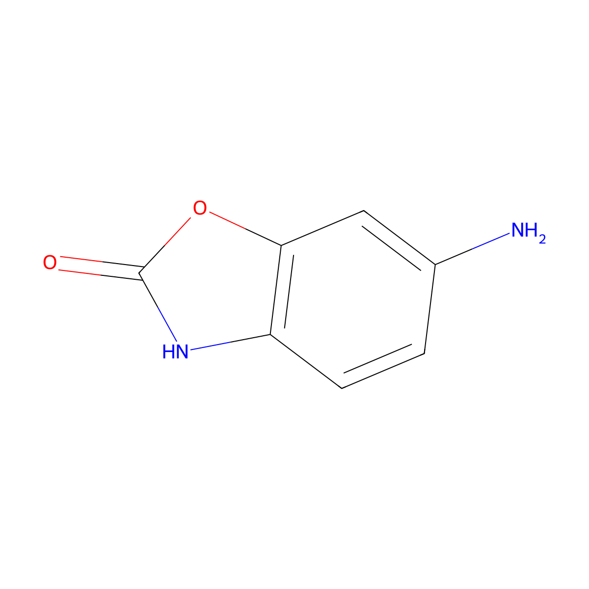 6-amino-1,3-benzoxazol-2(3H)-one molecular structure, CAS 22876-17-1