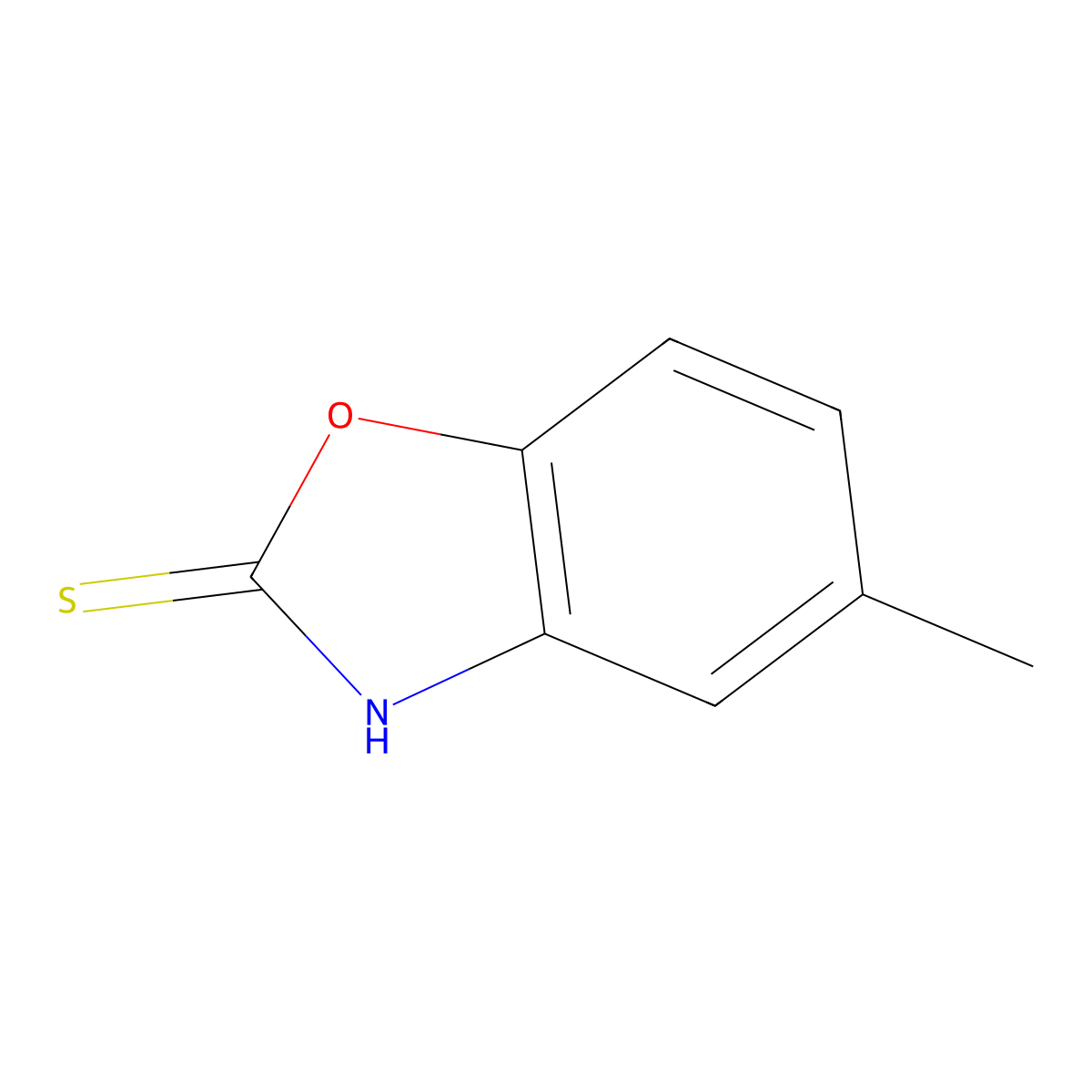 5-Methyl-1,3-benzoxazole-2(3H)-thione molecular structure, CAS 22876-22-8