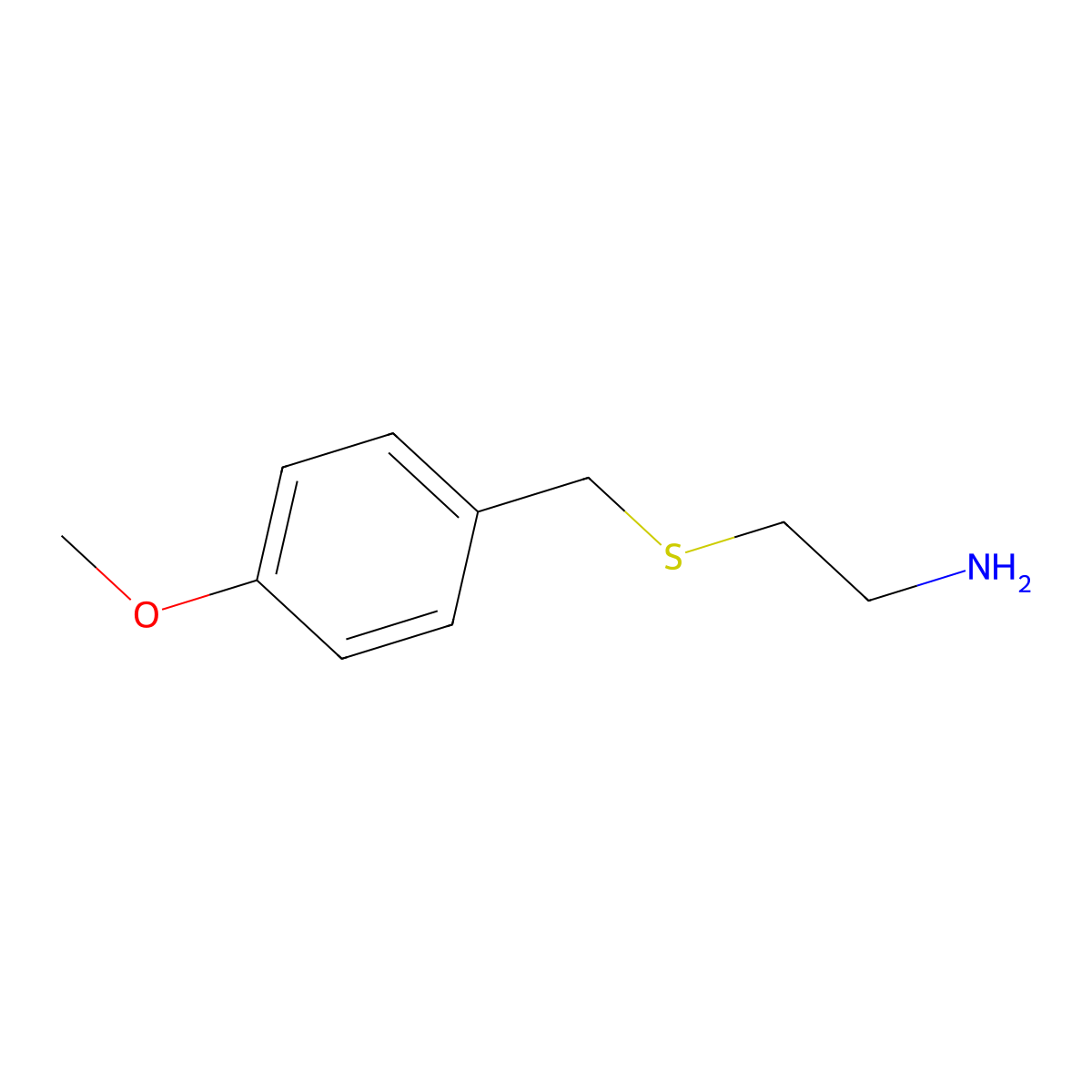 2-(4-Methoxy-benzylsulfanyl)-ethylamine molecular structure, CAS 22876-64-8