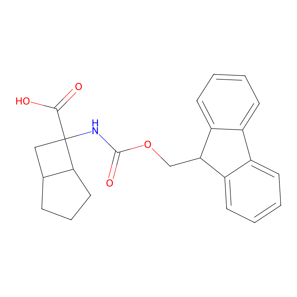 6-({[(9H-fluoren-9-yl)methoxy]carbonyl}amino)bicyclo[3.2.0]heptane-6-carboxylic acid molecular structure, CAS 2287692-43-5