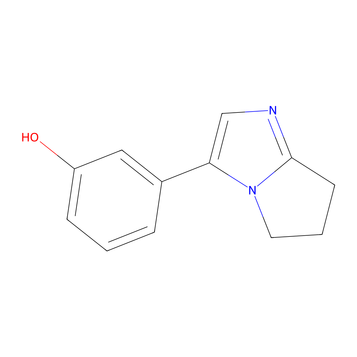 3-{5H,6H,7H-pyrrolo[1,2-a]imidazol-3-yl}phenol molecular structure, CAS 2287694-29-3