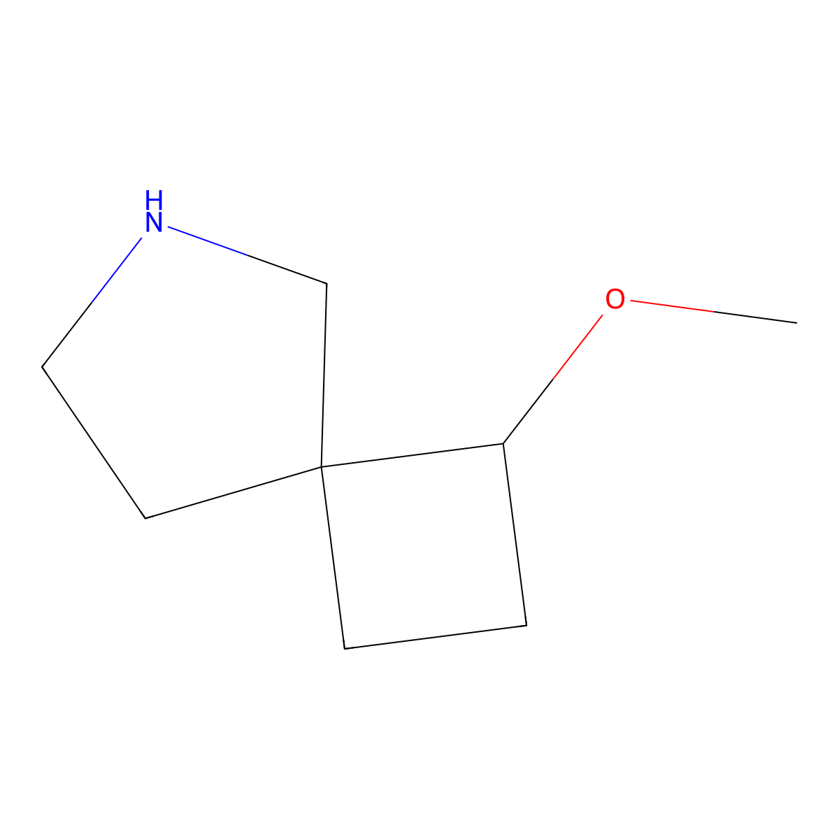 1-Methoxy-6-azaspiro[3.4]octane molecular structure, CAS 2287706-93-6