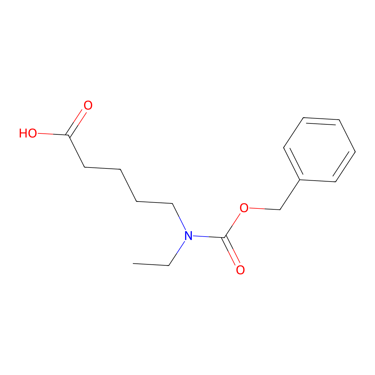 5-{[(Benzyloxy)carbonyl](ethyl)amino}pentanoic acid molecular structure, CAS 2287819-13-8