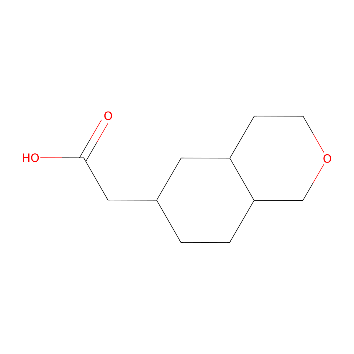 2-(octahydro-1H-2-benzopyran-6-yl)acetic acid molecular structure, CAS 2287923-41-3