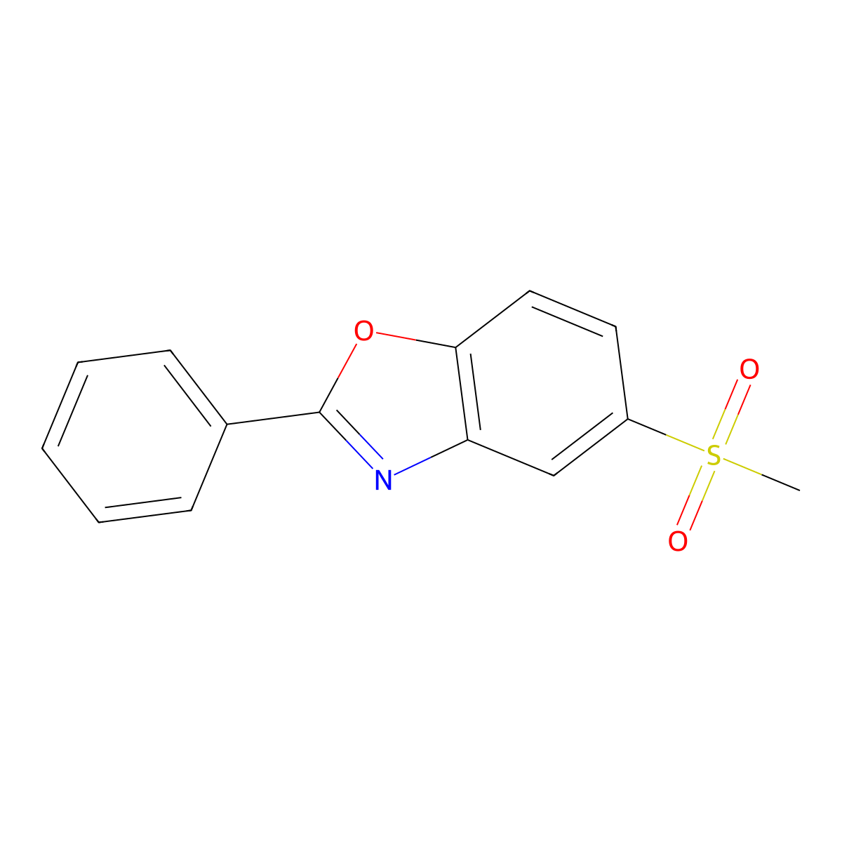5-Methanesulfonyl-2-phenyl-1,3-benzoxazole molecular structure, CAS 2288020-80-2