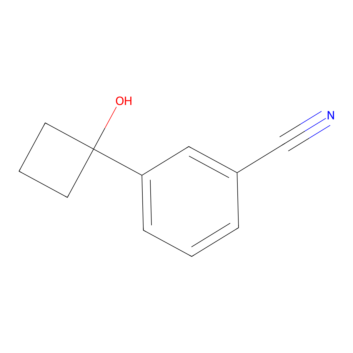 3-(1-Hydroxycyclobutyl)benZonitrile molecular structure, CAS 2288021-05-4