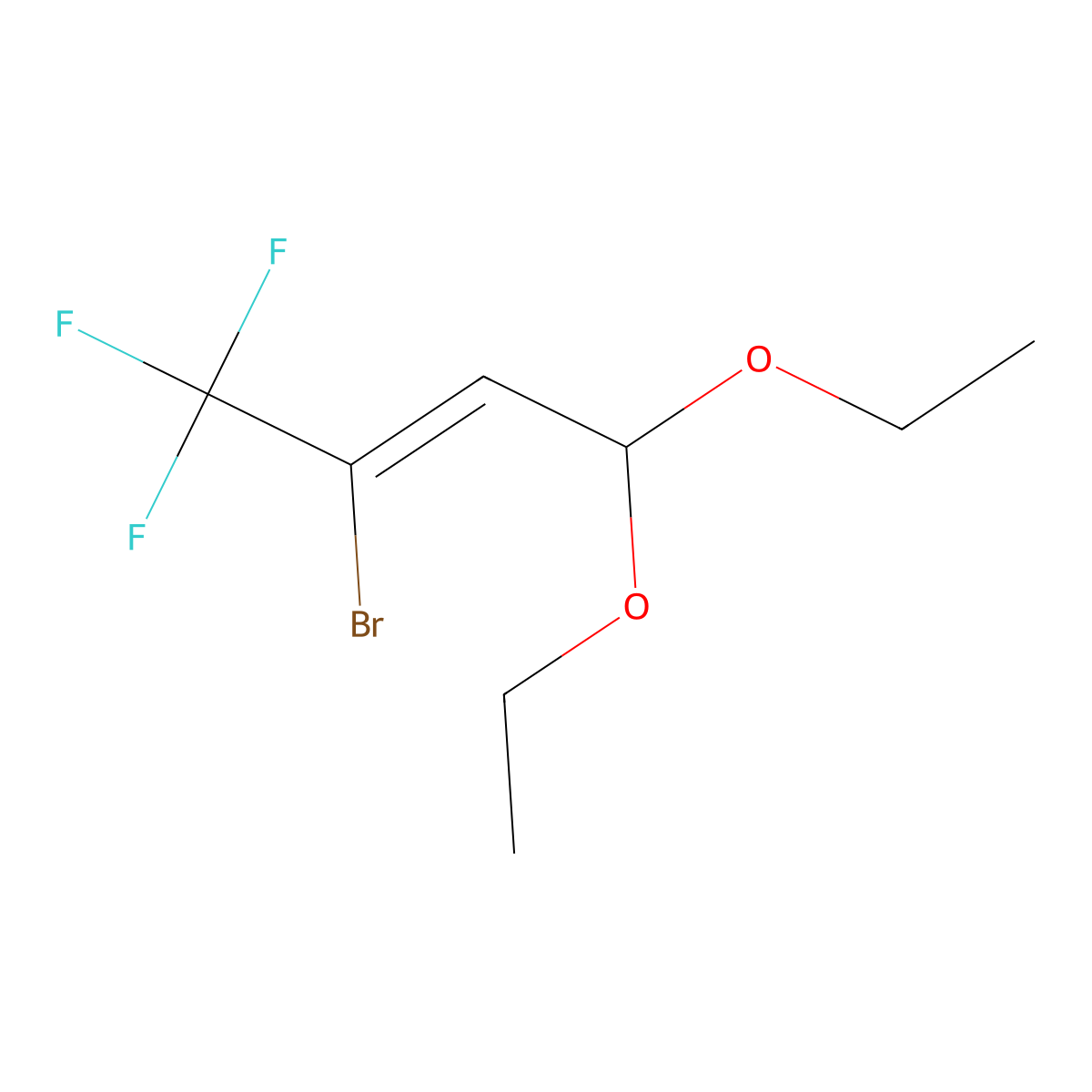(2Z)-2-bromo-4,4-diethoxy-1,1,1-trifluorobut-2-ene molecular structure, CAS 2288032-86-8