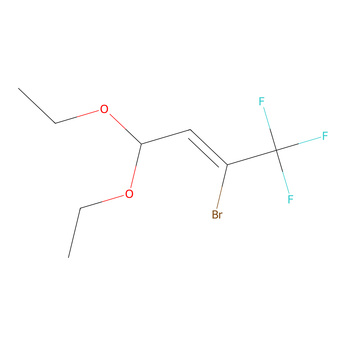 (2Z)-2-bromo-4,4-diethoxy-1,1,1-trifluorobut-2-ene molecular structure, CAS 2288032-86-8