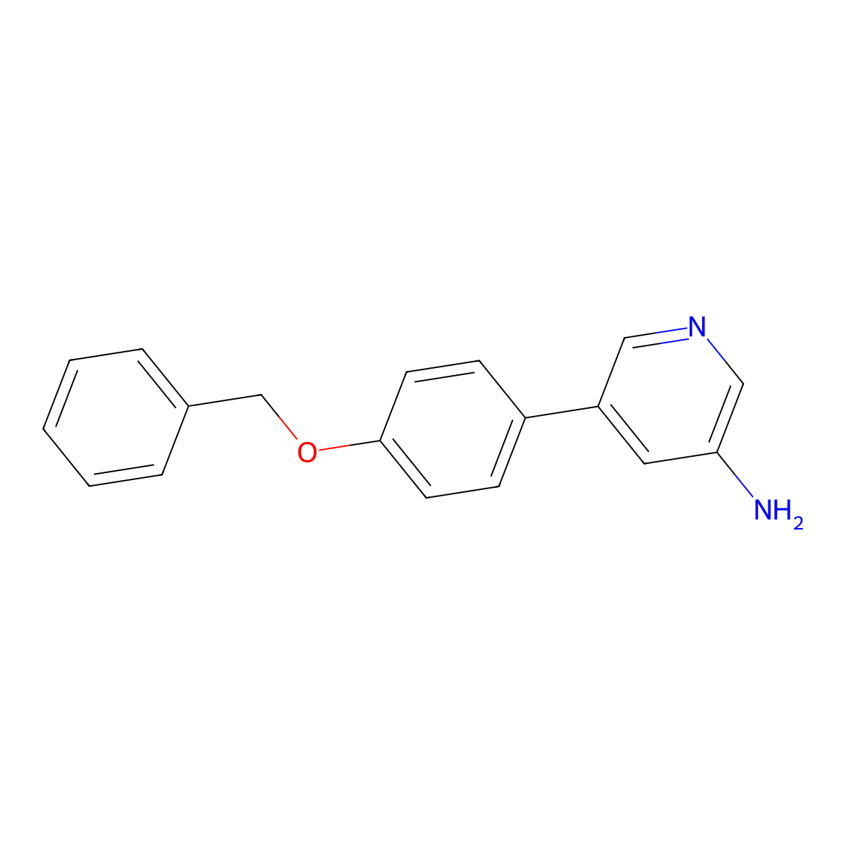 5-[4-(Phenylmethoxy)phenyl]-3-pyridinamine molecular structure, CAS 2288037-19-2