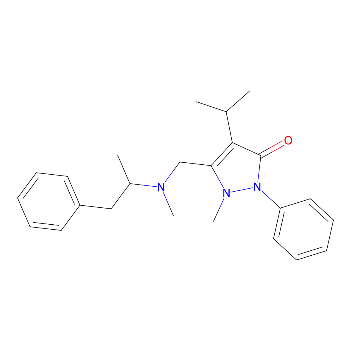 Famprofazone molecular structure, CAS 22881-35-2