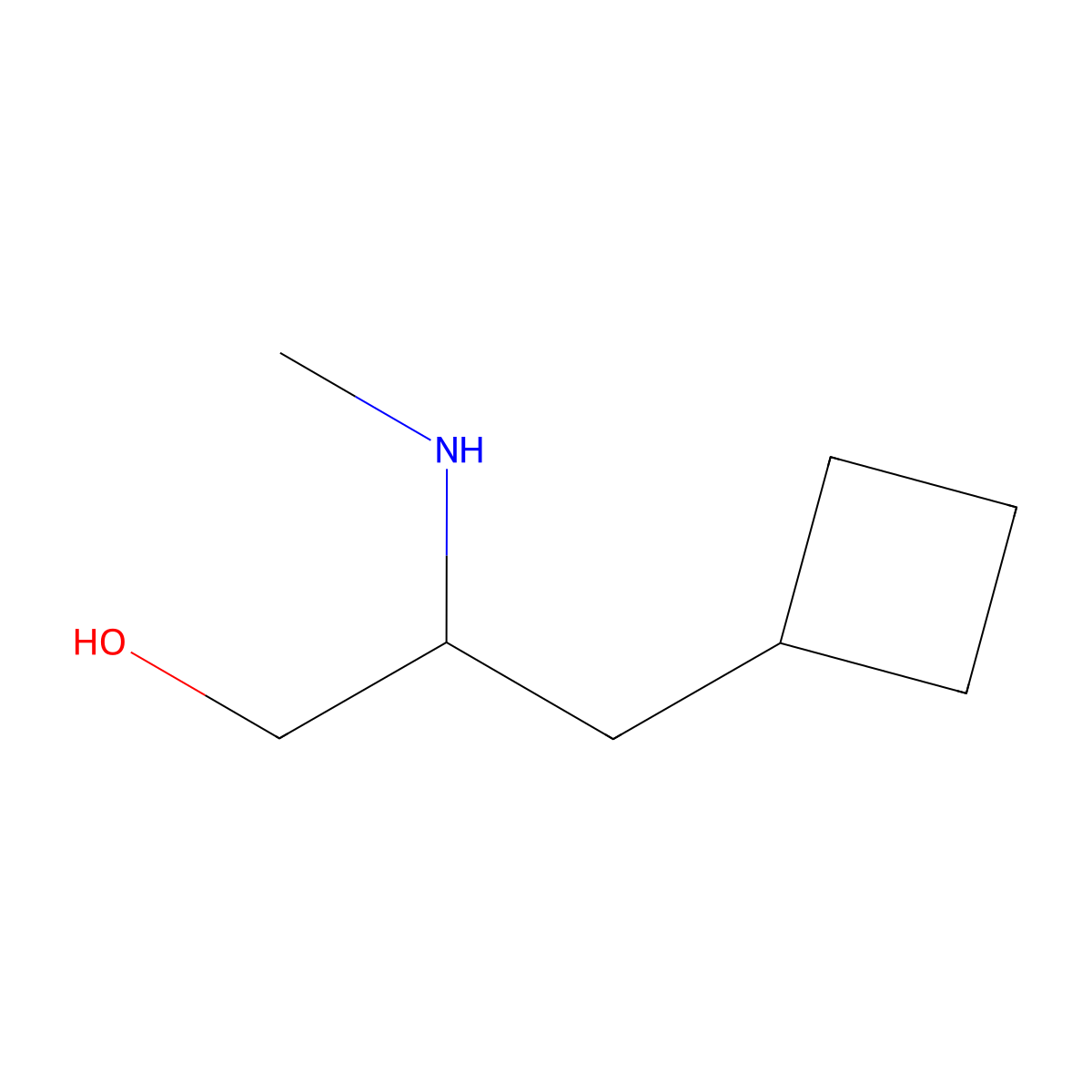 3-Cyclobutyl-2-(methylamino)propan-1-ol molecular structure, CAS 2288166-43-6