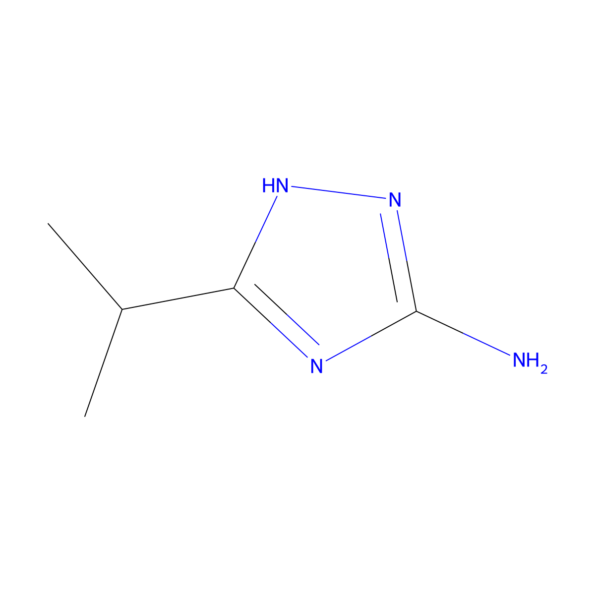 5-(propan-2-yl)-4H-1,2,4-triazol-3-amine molecular structure, CAS 22882-41-3